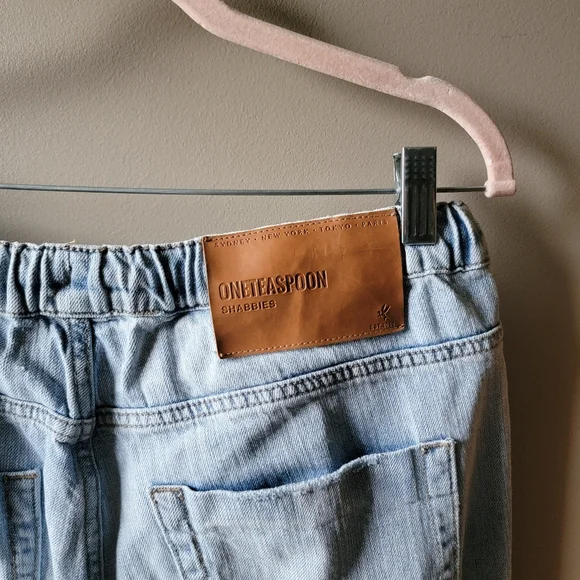 One Teaspoon | Shabbies Drawstring Distressed Relaxed Boyfriend Jeans Hustler - Picture 10 of 11